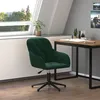 Image de vidaXL Chaise pivotante de bureau Vert foncÃ© Velours