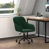 Image de vidaXL Chaise pivotante de bureau Vert foncÃ© Velours