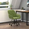 Image de vidaXL Chaise pivotante de bureau Vert clair Velours
