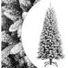 Image de vidaXL Sapin de NoÃ«l artificiel avec neige floquÃ©e 150 cm PVC et PE