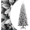 Image de vidaXL Sapin de NoÃ«l artificiel avec neige floquÃ©e 180 cm PVC et PE