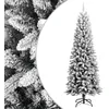 Image de vidaXL Sapin de NoÃ«l artificiel avec neige floquÃ©e 210 cm PVC et PE