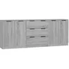 Image de 3 PiÃ¨ces Buffets Style Minimaliste Facile Ã  Nettoyer Gris Sonoma Bois ComposÃ©