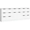 Image de vidaXL Buffets 3 pcs Blanc Bois d'ingÃ©nierie