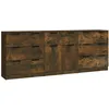 Image de vidaXL Buffets 3 pcs ChÃªne fumÃ© Bois d'ingÃ©nierie