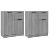 Image de vidaXL Buffets 2 pcs Sonoma gris 60x30x70 cm Bois d'ingÃ©nierie
