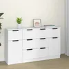 Image de vidaXL Buffets 3 pcs Blanc Bois d'ingÃ©nierie