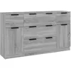 Image de vidaXL Ensemble de buffets 3 pcs Sonoma gris Bois d'ingÃ©nierie
