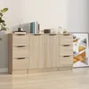 Image de vidaXL Buffets 3 pcs ChÃªne sonoma Bois d'ingÃ©nierie