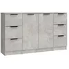 Image de vidaXL Buffets 3 pcs Gris bÃ©ton Bois d'ingÃ©nierie
