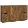 Image de vidaXL Buffets 3 pcs ChÃªne fumÃ© Bois d'ingÃ©nierie