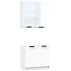 Image de vidaXL Meubles de salle de bain 2 pcs Blanc Bois d'ingÃ©nierie