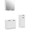 Image de vidaXL Meubles de salle de bain 3 pcs Blanc Bois d'ingÃ©nierie