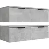 Image de vidaXL Armoires murales 2 pcs Gris bÃ©ton 68x30x20 cm Bois d'ingÃ©nierie