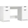 Image de vidaXL Bureau avec armoire latÃ©rale Blanc Bois d'ingÃ©nierie