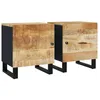 Image de vidaXL Tables de chevet 2 pcs 40x33x46 cm Bois de manguier solide