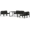 Image de Vidaxl Salon De Jardin 7 Pcs Avec Coussins Aluminium Anthracite