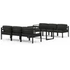 Image de Vidaxl Salon De Jardin 7 Pcs Avec Coussins Aluminium Anthracite