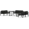 Image de Vidaxl Salon De Jardin 7 Pcs Avec Coussins Aluminium Anthracite