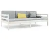 Image de vidaXL Lit de jour Blanc 90x190 cm Bois de pin massif