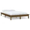 Image de vidaXL Cadre de lit Marron miel 200x200 cm Bois de pin massif