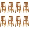 Image de vidaXL Tabourets de bar 8 pcs Bois massif d'acacia