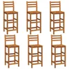 Image de vidaXL Tabourets de bar 6 pcs Bois massif d'acacia