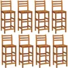 Image de vidaXL Tabourets de bar 8 pcs Bois massif d'acacia