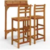 Image de Vidaxl Ensemble De Bar De Balcon 3 Pcs Bois D'acacia Massif