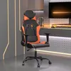 Image de vidaXL Chaise de jeu de massage Noir et orange Similicuir
