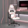 Image de vidaXL Chaise de jeu de massage Blanc et rose Similicuir