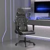 Image de vidaXL Chaise de jeu de massage Noir et camouflage Similicuir