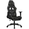 Image de vidaXL Chaise de jeu de massage repose-pied Noir&Camouflage Similicuir