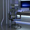 Image de vidaXL Chaise de jeu de massage Noir et bleu Similicuir