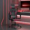 Image de vidaXL Chaise de jeu de massage Noir et rouge bordeaux Similicuir