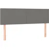 Image de vidaXL TÃªtes de lit 2 pcs Gris foncÃ© 72x5x78/88 cm Tissu