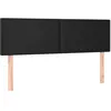Image de TÃªtes de lit 2 piÃ¨ces Noir Similicuir 72 x 5 x 78/88 cm Hauteur rÃ©glable Durable et Ã©lÃ©gant