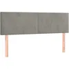 Image de vidaXL TÃªtes de lit 2 pcs Gris clair 72x5x78/88 cm Velours