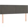 Image de vidaXL TÃªtes de lit 2 pcs Gris foncÃ© 72x5x78/88 cm Velours