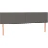 Image de vidaXL TÃªtes de lit 2 pcs Gris 90x5x78/88 cm Similicuir