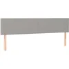 Image de vidaXL TÃªtes de lit 2 pcs Gris clair 100x5x78/88 cm Tissu