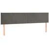 Image de vidaXL TÃªtes de lit 2 pcs Gris foncÃ© 100x5x78/88 cm Velours