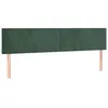 Image de vidaXL TÃªtes de lit 2 pcs Vert foncÃ© 100x5x78/88 cm Velours