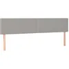 Image de vidaXL TÃªtes de lit 2 pcs Gris clair 90x5x78/88 cm Tissu