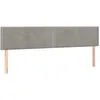 Image de vidaXL TÃªtes de lit 2 pcs Gris clair 100x5x78/88 cm Velours