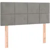 Image de vidaXL TÃªte de lit Gris clair 90x5x78/88 cm Velours