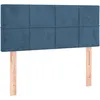 Image de vidaXL TÃªte de lit Bleu foncÃ© 100x5x78/88 cm Velours
