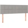 Image de vidaXL TÃªtes de lit 2 pcs Gris clair 72x5x78/88 cm Tissu