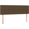Image de vidaXL TÃªtes de lit 2 pcs Marron foncÃ© 72x5x78/88 cm Tissu