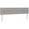 Image de vidaXL TÃªtes de lit 2 pcs Gris clair 80x5x78/88 cm Tissu